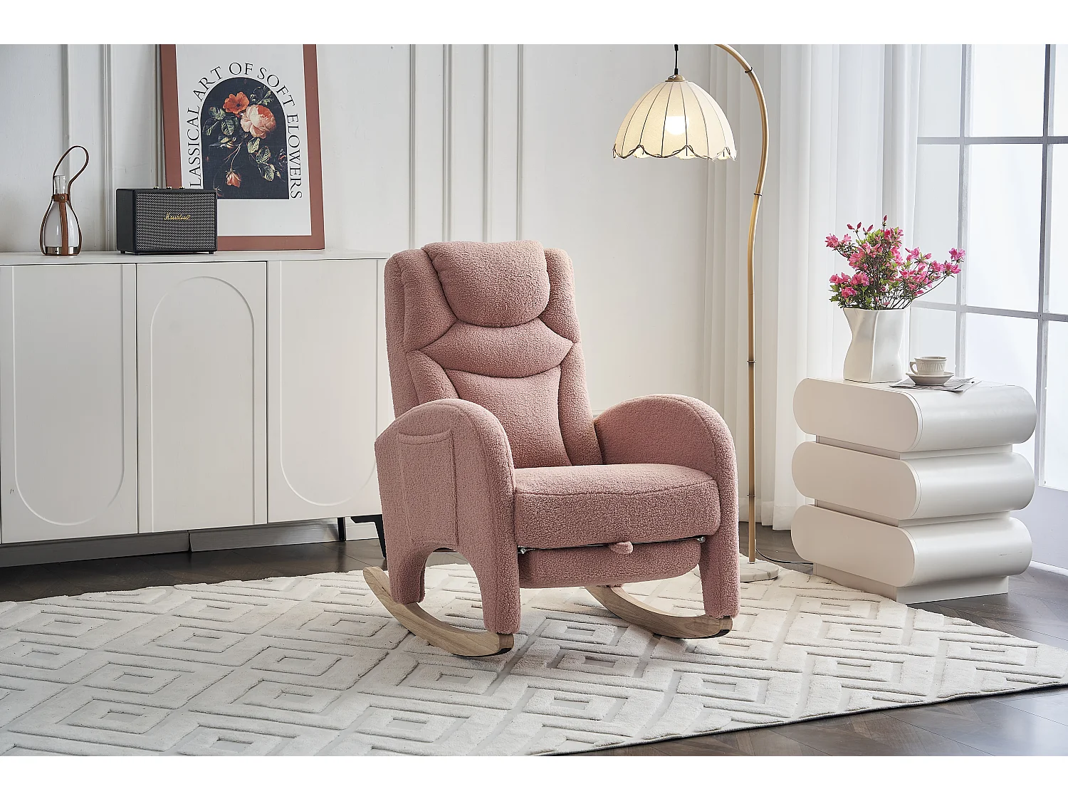 Schaukelstuhl, Relaxsessel, Loungesessel mit Armlehnen