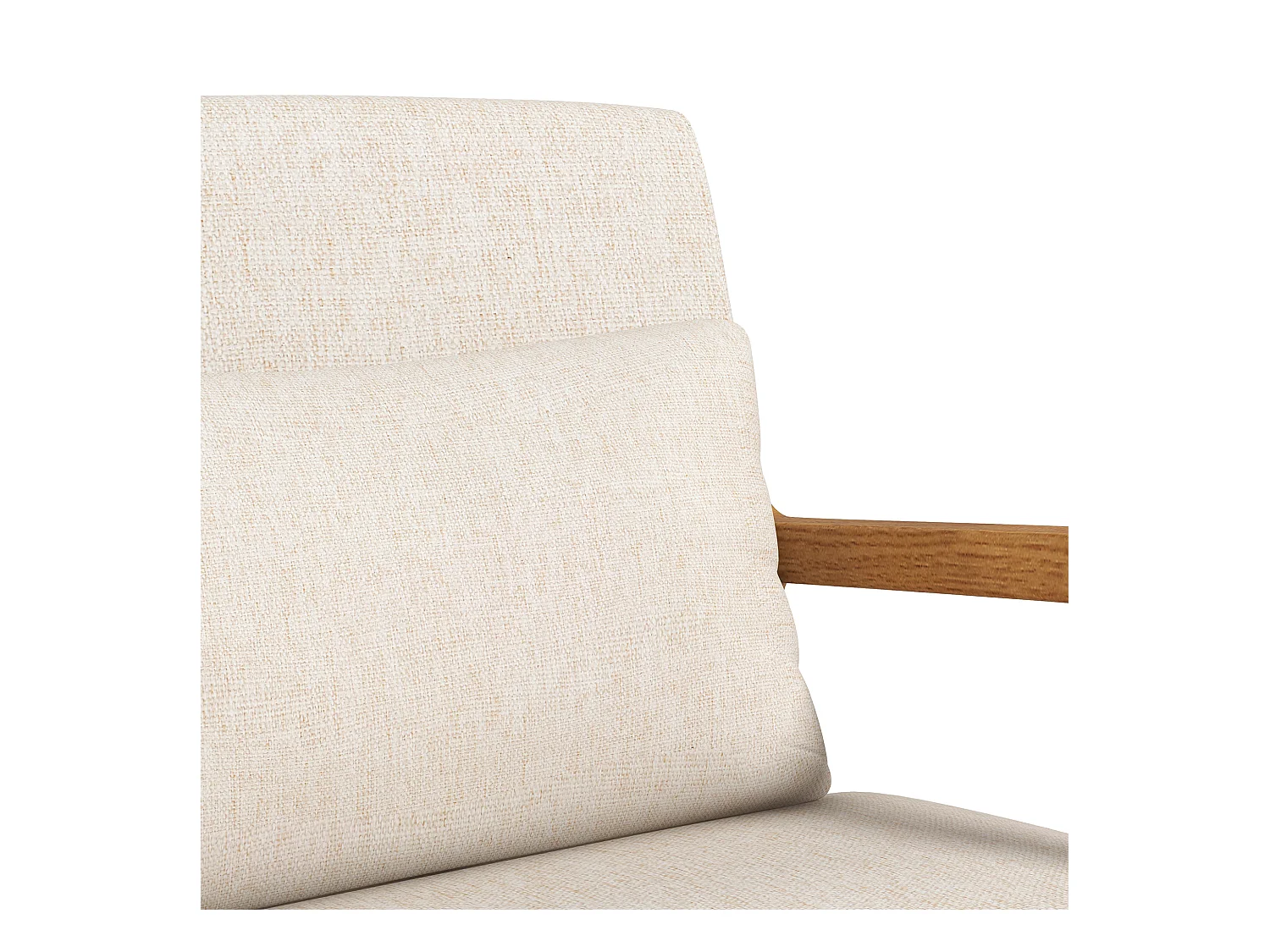 Fauteuil à bascule rembourré avec structure en bois,accoudoirs