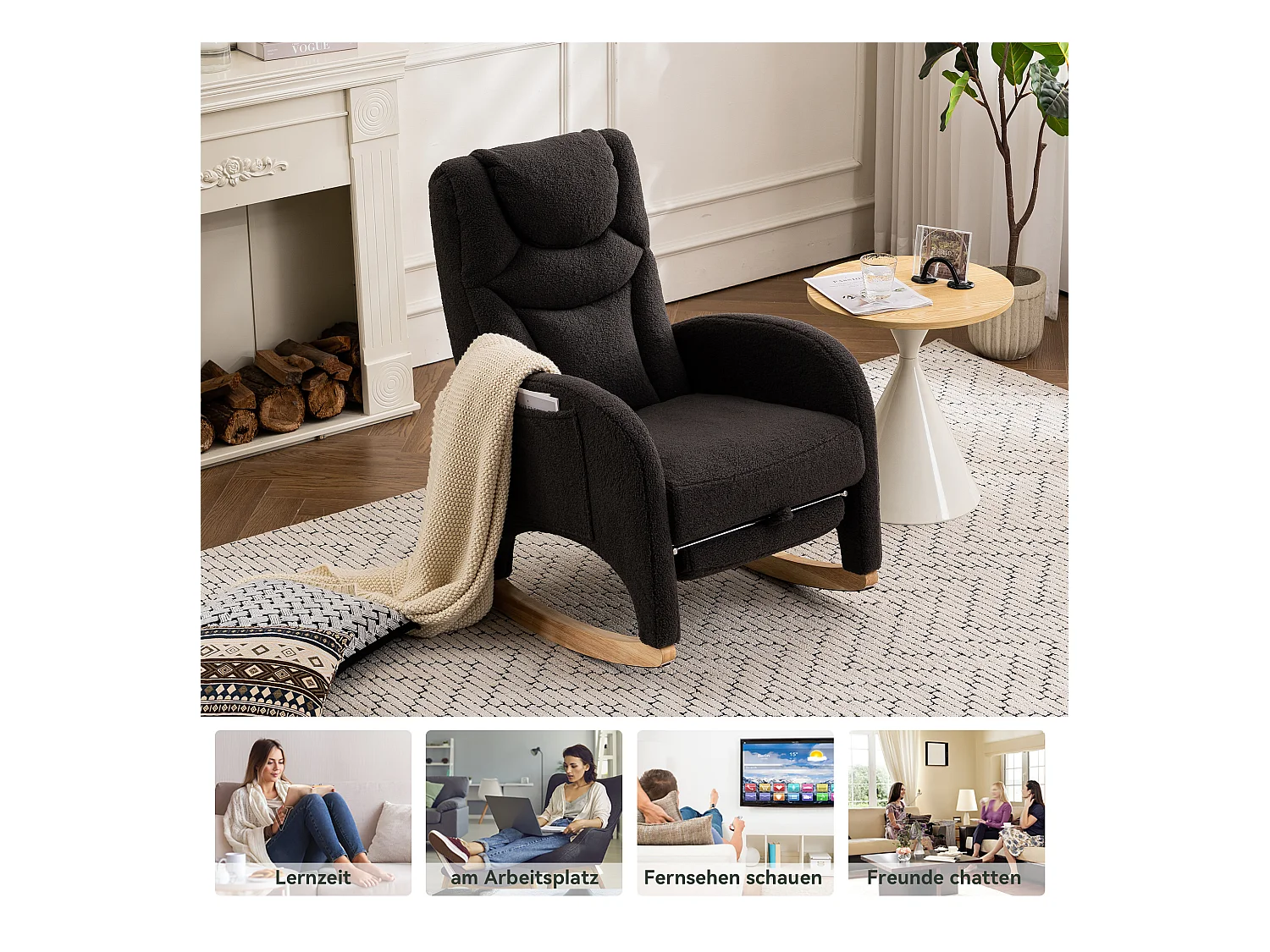 Fauteuil à bascule,fauteuil inclinable,fauteuil de salon avec accoudoirs