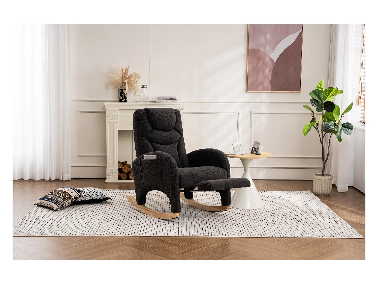 Fauteuil à bascule,fauteuil inclinable,fauteuil de salon avec accoudoirs