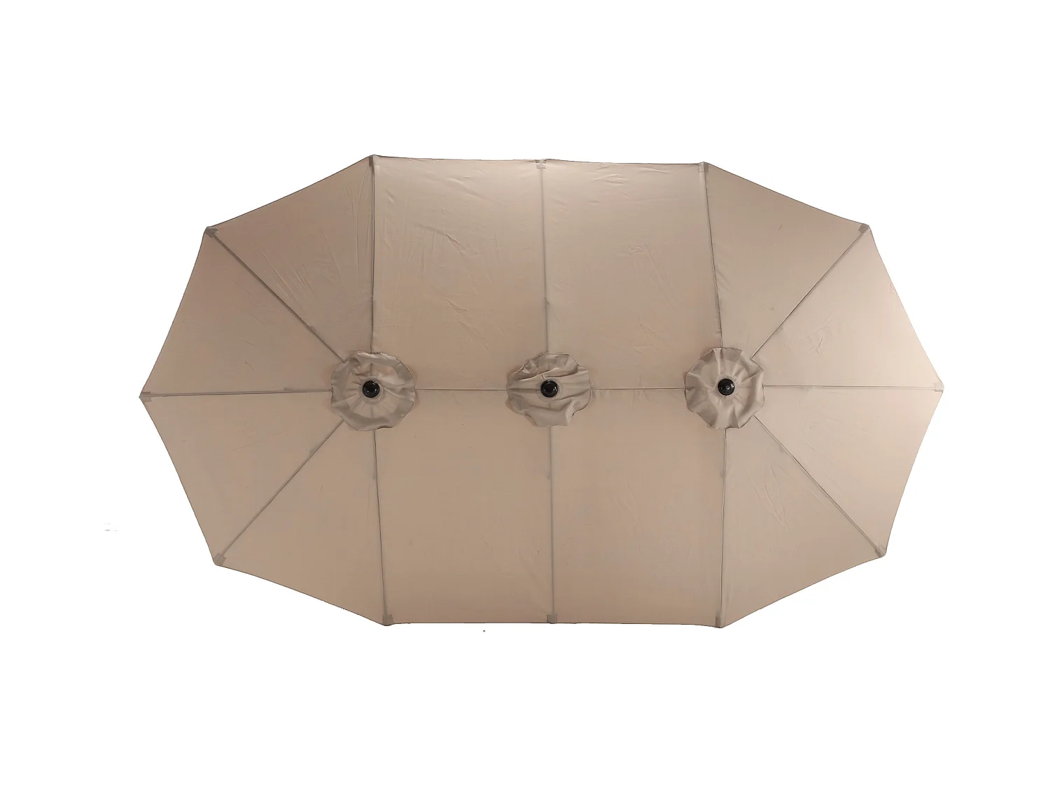 Dubbelzijdige rechthoekige paraplu met slinger (Kaki) (zonder voet)