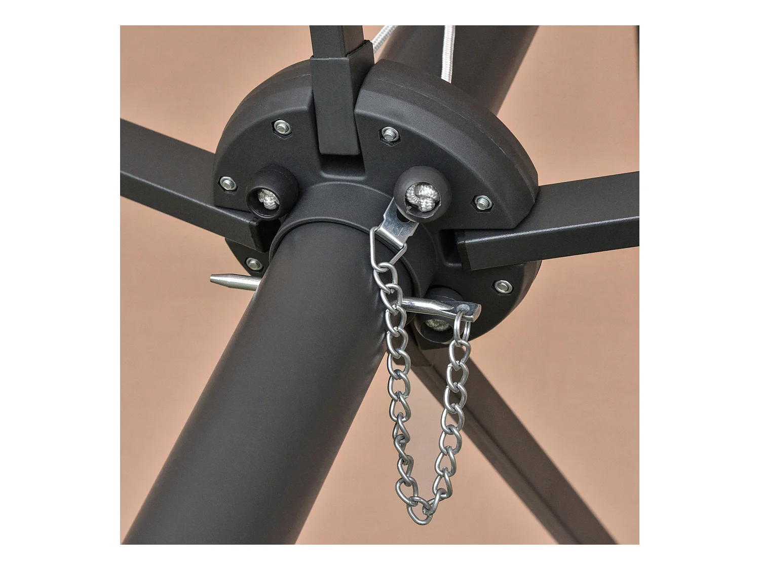 Sombrilla doble con LED de 440 x 260 cm, sombrilla ovalada grande para jardín o terraza.