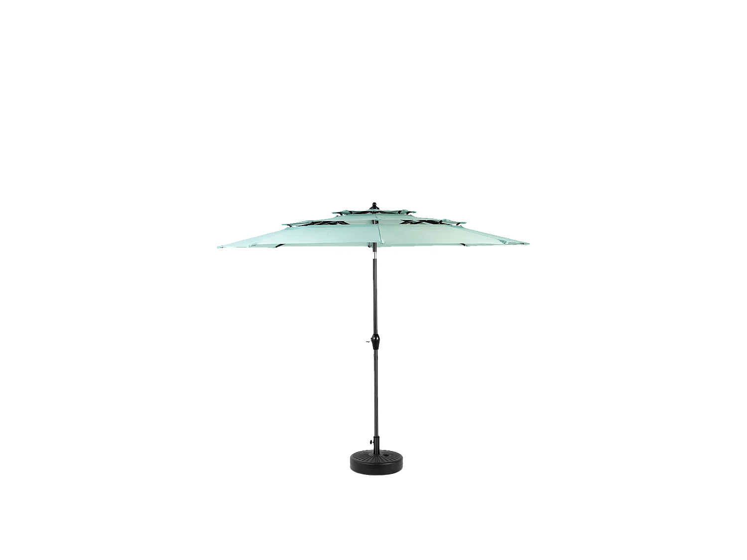 14.8 Ft Double Sided Outdoor Umbrella Rectangular Large with Crank(Light Green) (No Base)