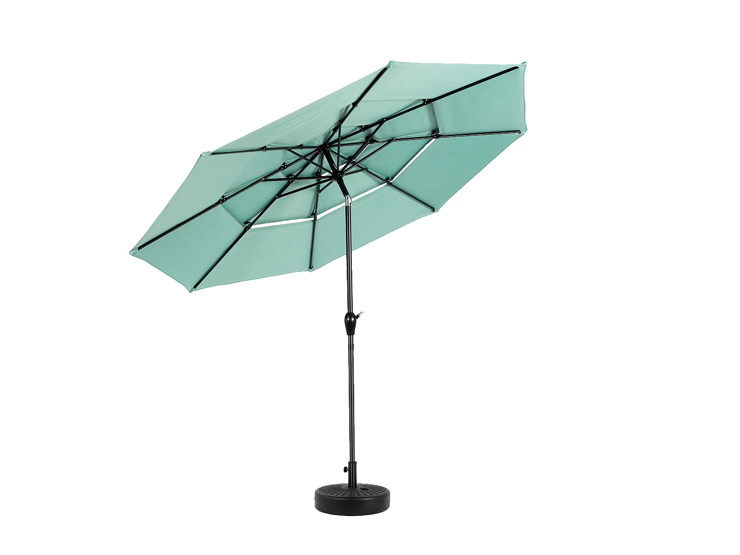 Sombrilla rectangular de doble cara con manivela, grande, 4,5 m (sin base)