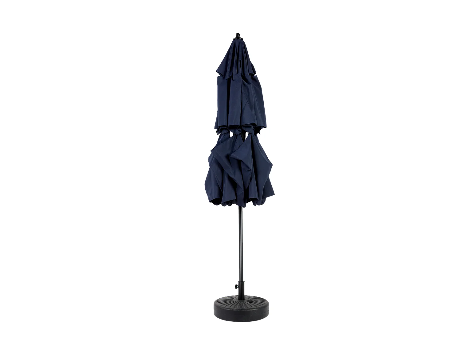 14.8 Ft Double Sided Outdoor Umbrella Rectangular Large with Crank (Navy Blue) (No Base)