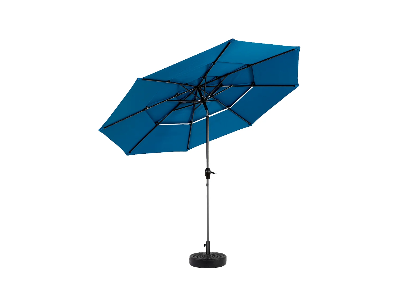 14.8 Ft Double Sided Outdoor Umbrella Rectangular Large with Crank(Blue)(No Base)