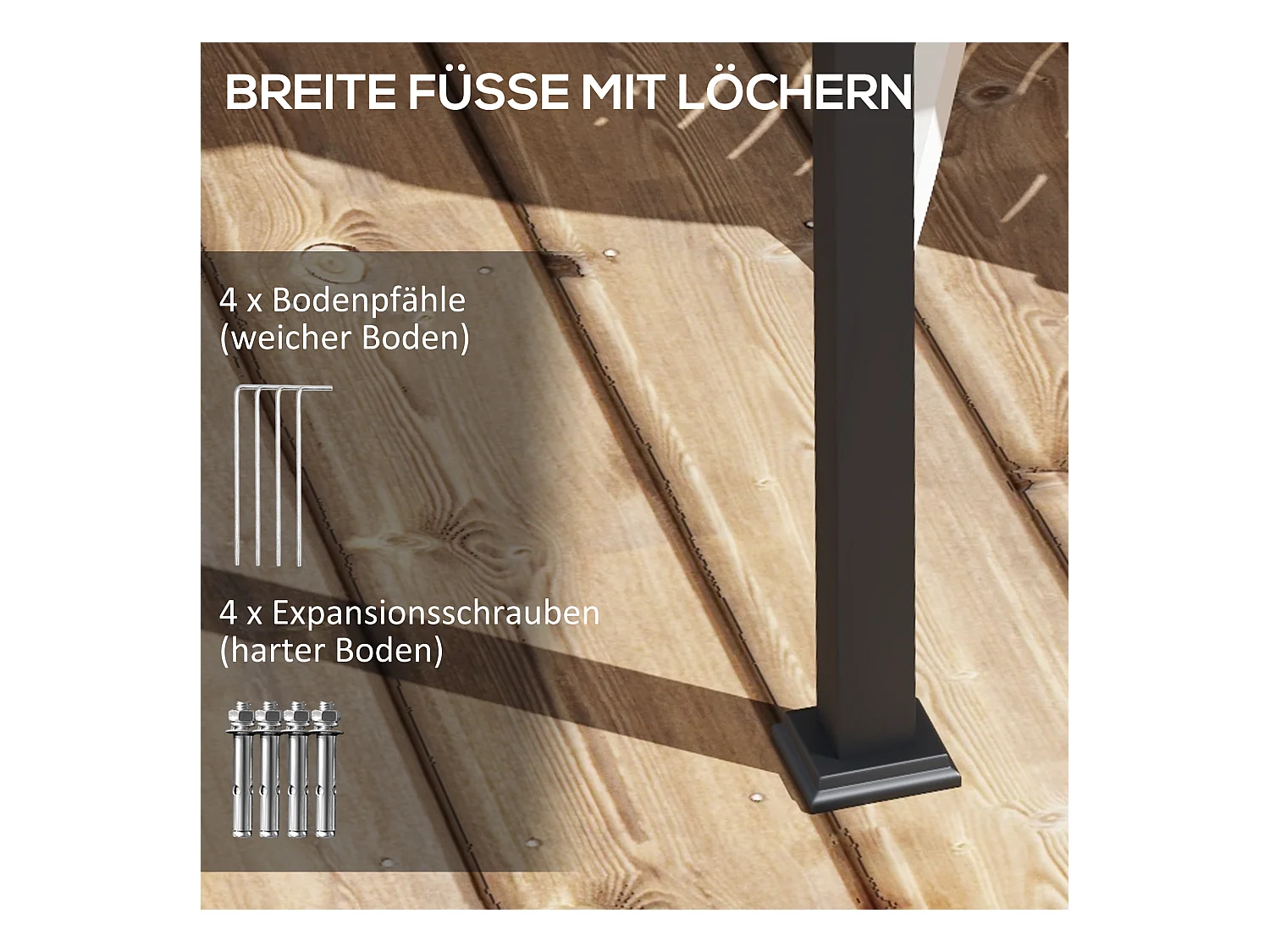 Pergola 3 x 3 m, winddicht, Terrassenmarkise mit verstellbarem Dach