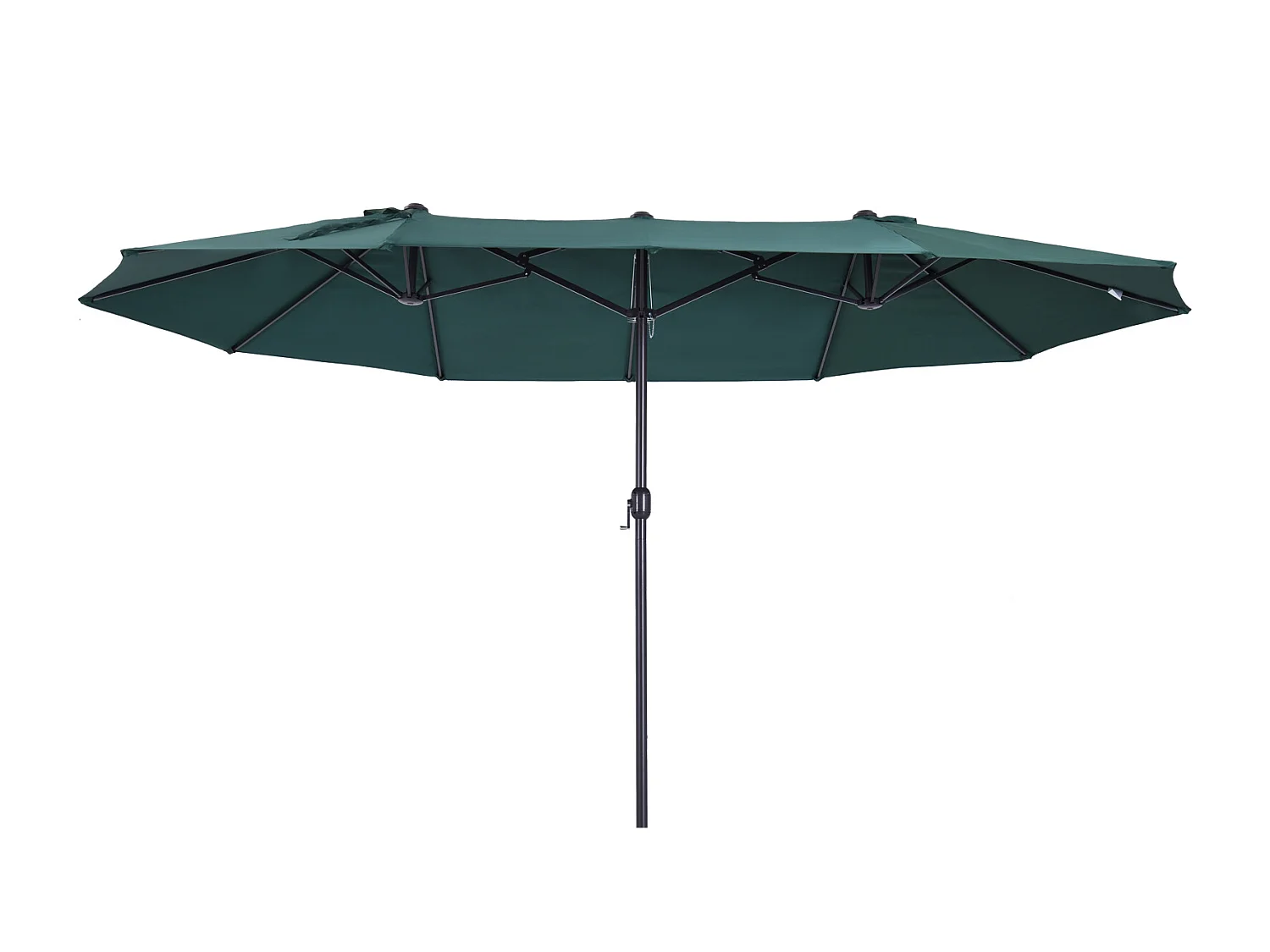 Doppler balkonparasol, 460 x 270 x 241 cm, Ø 2,7 m, met kruisvoet, verzwaard