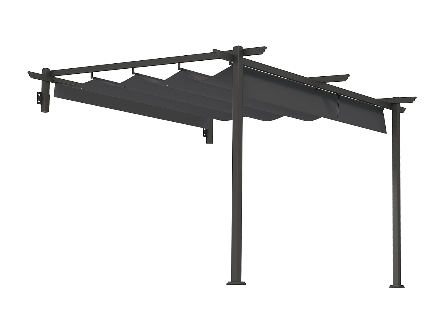 Pérgola de patio de aproximadamente 1,5 m. Cenador de jardín de 3 x 3 m con techo ajustable.