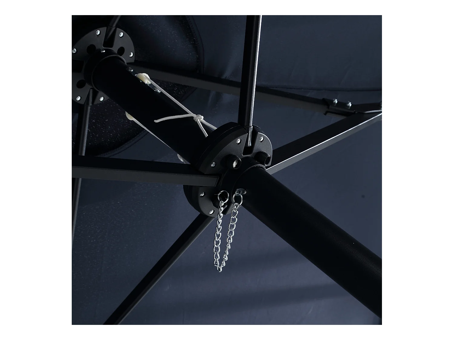 Parasol rectangulaire double face avec manivelle,grand format,4,5 m  (sans socle)