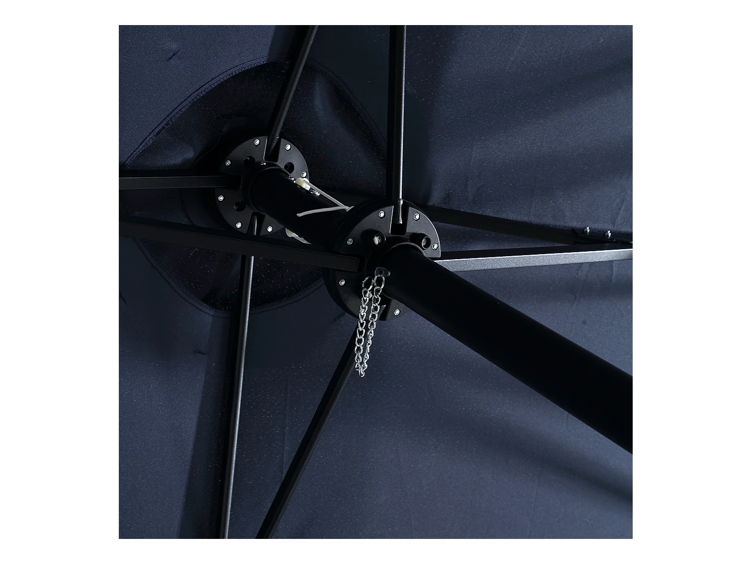 Parasol rectangulaire double face avec manivelle,grand format,4,5 m  (sans socle)