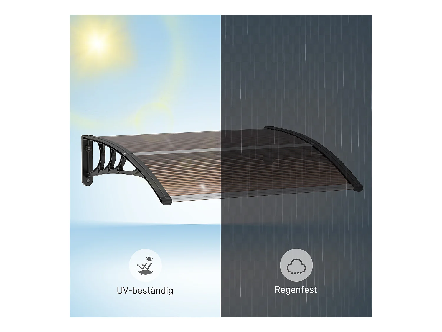 Auvent de porte d'entrée,auvent en polycarbonate,résistant aux intempéries