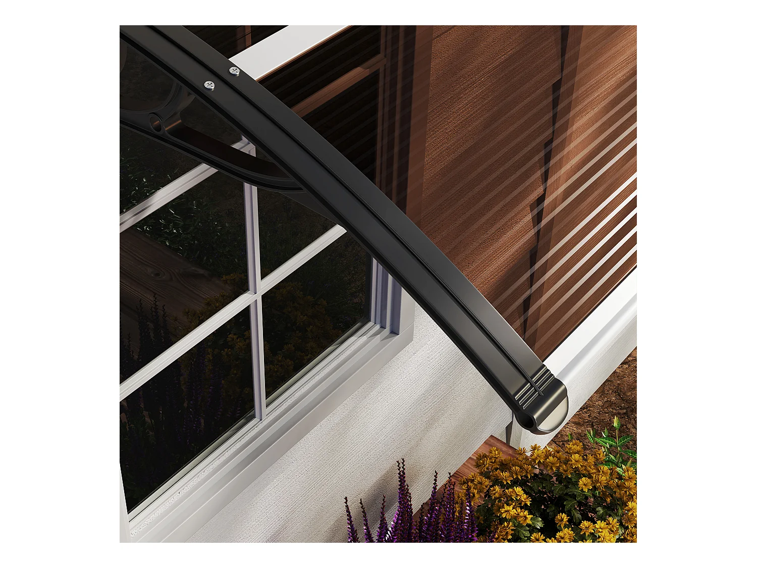 Auvent de porte d'entrée,auvent en polycarbonate,résistant aux intempéries