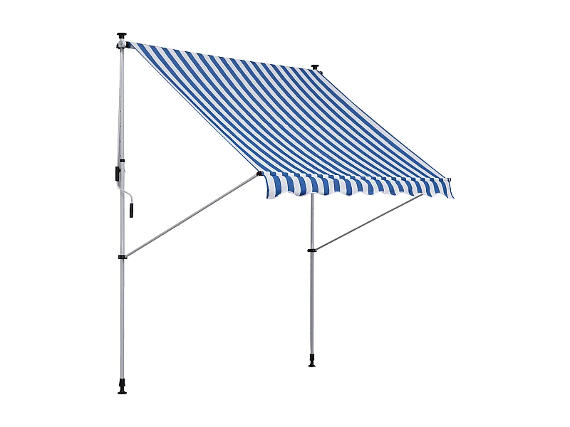 Toldo de brazo articulado con abrazadera de altura regulable, 200 x 150 cm.