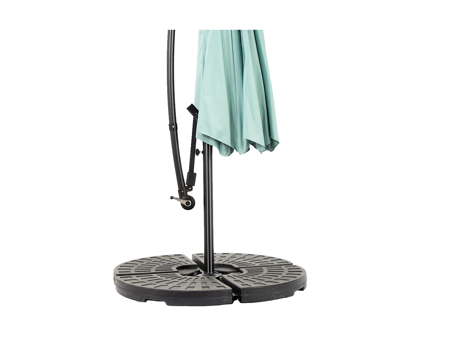 Dubbelzijdige rechthoekige parasol met slinger, groot, 4,5 m (zonder voet)