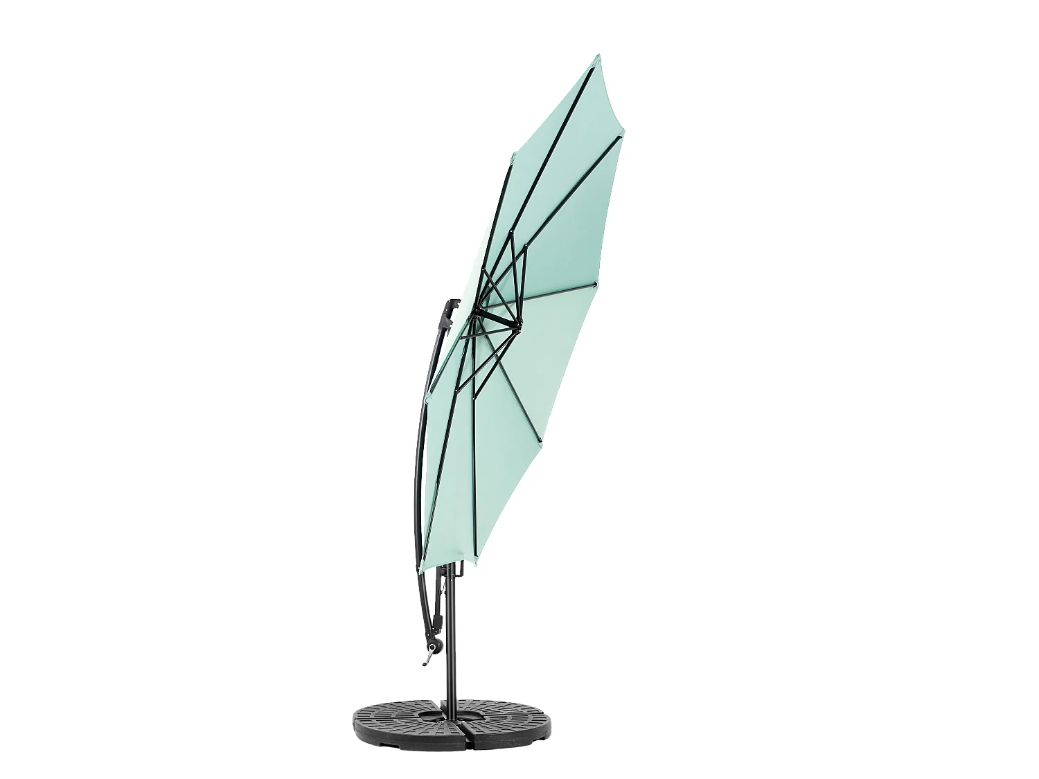 14.8 Ft Double Sided Outdoor Umbrella Rectangular Large with Crank(Light Green) (No Base)