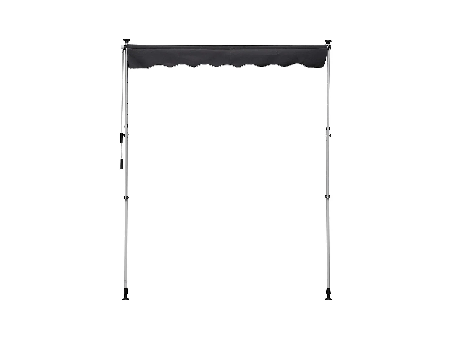 Zonnescherm met knikarmen, in hoogte verstelbaar clip-on zonnescherm, 200x150cm, grijs