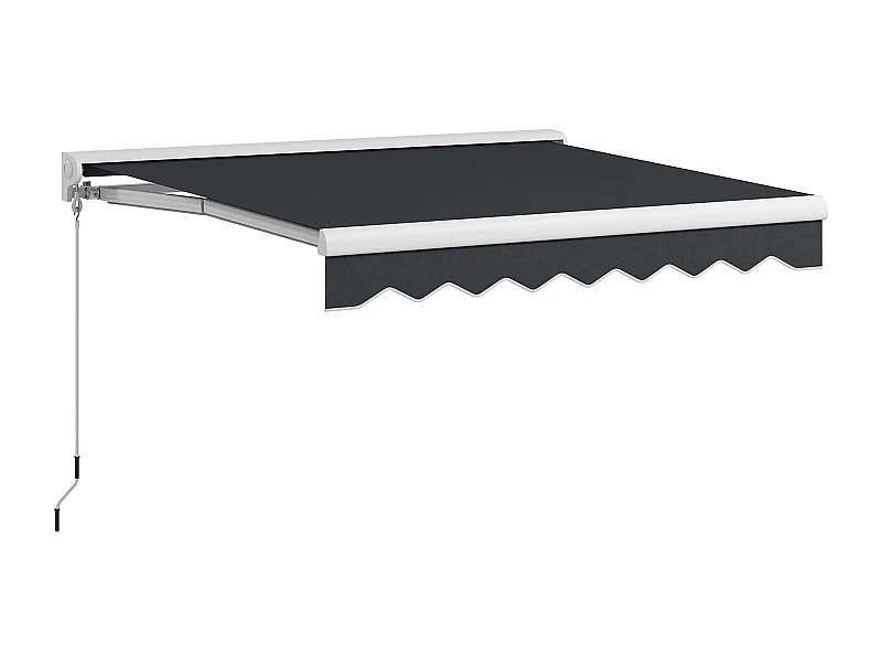 Toldo de brazo articulado de 2,5 x 2 m, eléctrico, con manivela y mando a distancia