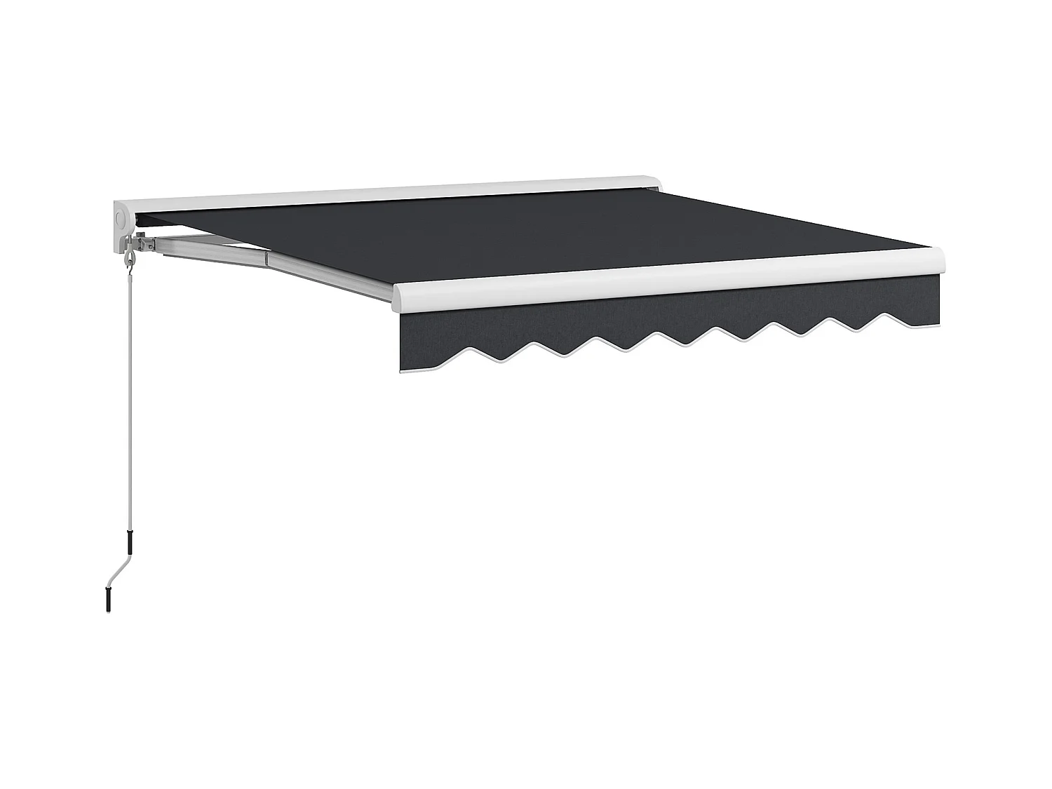 Toldo de Braço Articulado 2,5 x 2 m, toldo elétrico com manivela e comando à distância