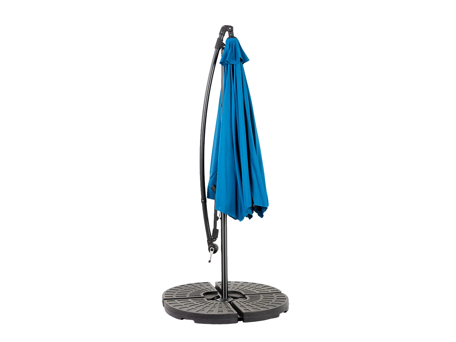 4,8 m Dubbelzijdige rechthoekige parasol met slinger (blauw) (zonder voet)