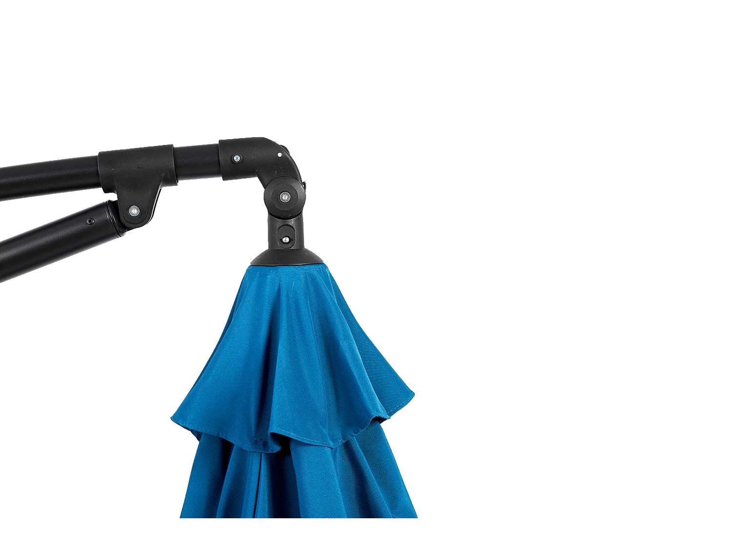 4,8 m Dubbelzijdige rechthoekige parasol met slinger (blauw) (zonder voet)