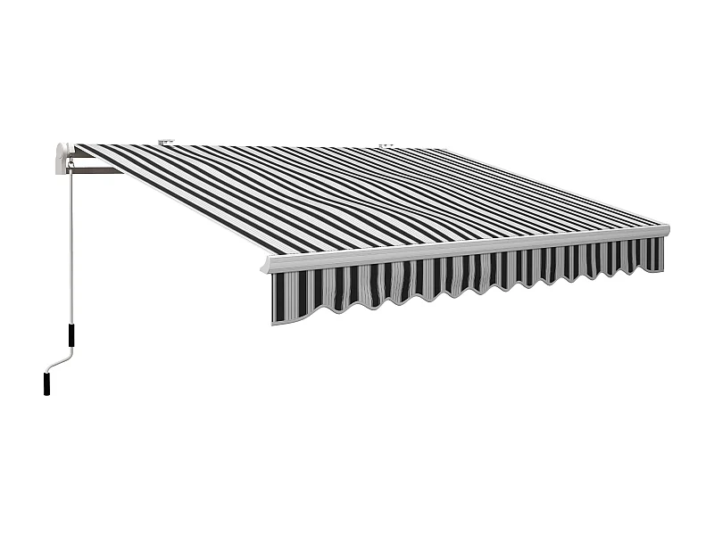 Toldo de balcón de 3,95 x 2,45 x 3,50 m, resistente a los rayos UV, para todo tipo de superficies