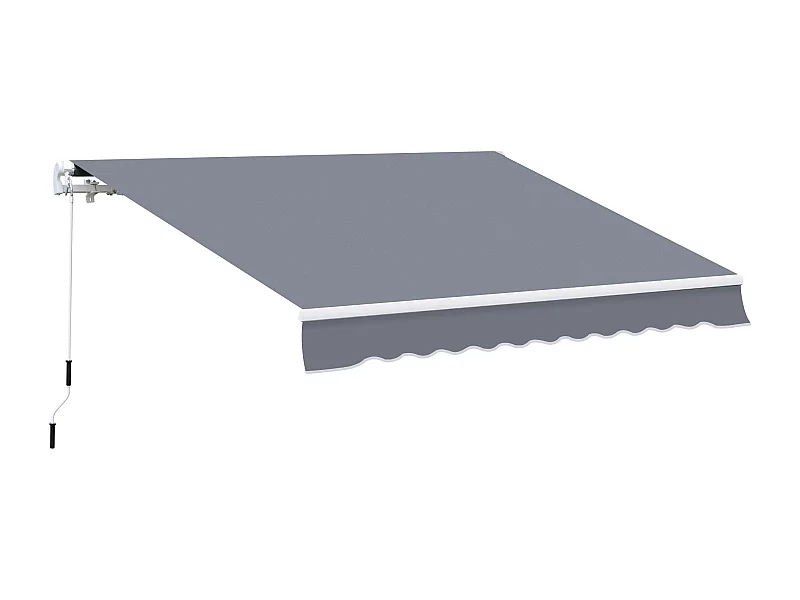 Ampelmarkise mit Kurbel, L 395 x B 300 cm, verstellbar, Wandmontage