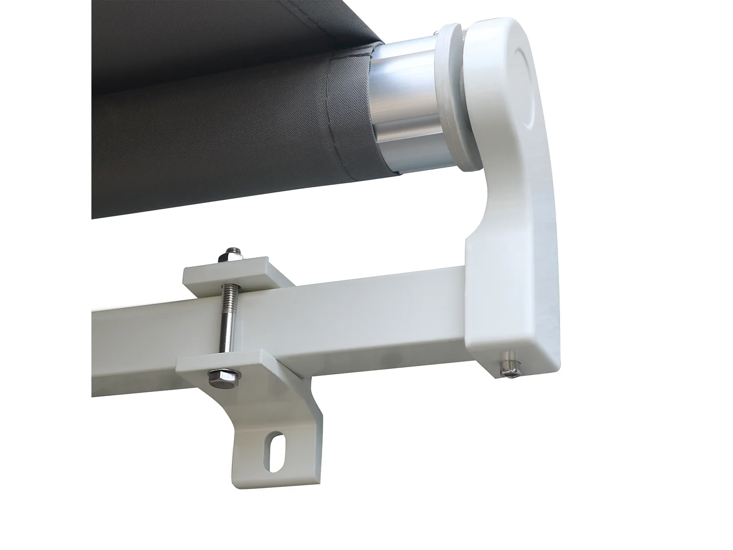 Auvent déporté à manivelle,L 395 x l 300 cm,réglable,fixation murale