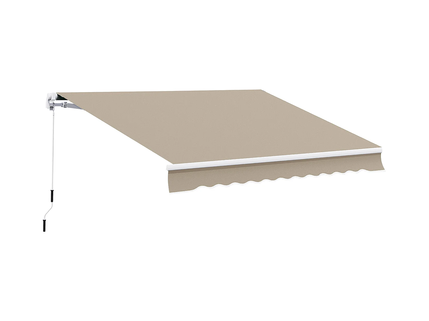 Store à bras articulé en aluminium,3,95 m,beige,protection solaire pour balcon et terrasse