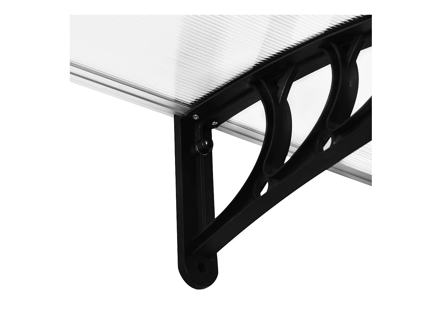 Haustürmarkise, 75 x 195 x 23 cm, 5 mm Polycarbonat-Dach