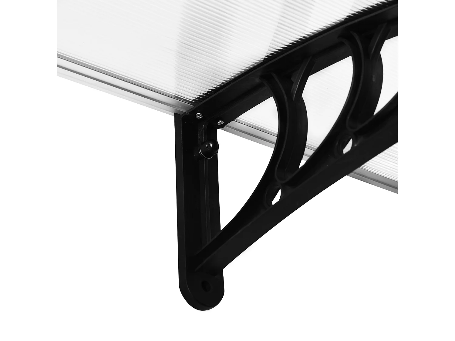 Auvent pour porte d'entrée,75 x 195 x 23 cm,Auvent en polycarbonate de 5 mm