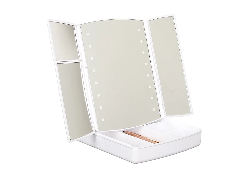 Miroir LED "Tiroir de Rangement" 24cm Blanc