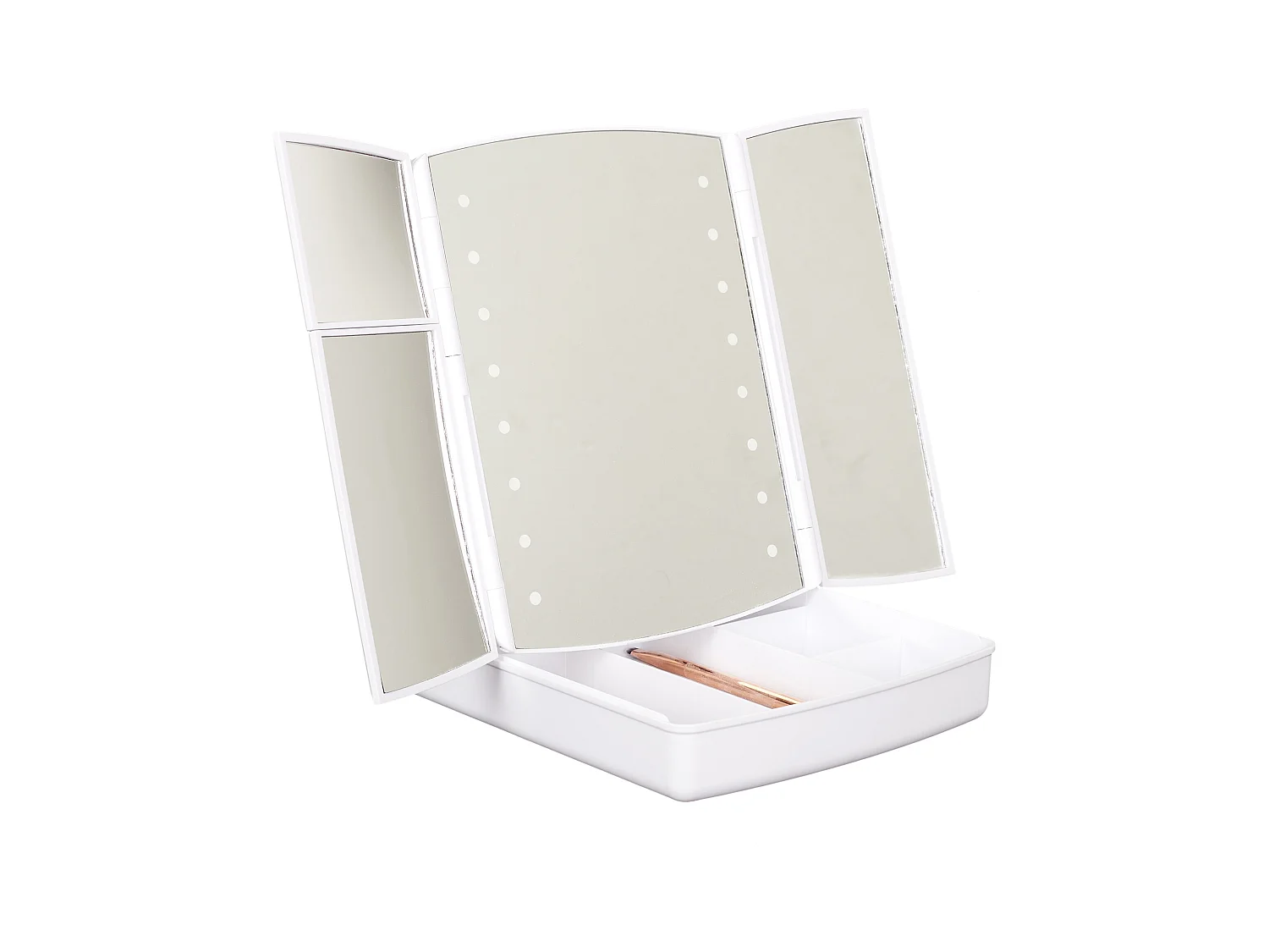 Miroir LED "Tiroir de Rangement" 24cm Blanc