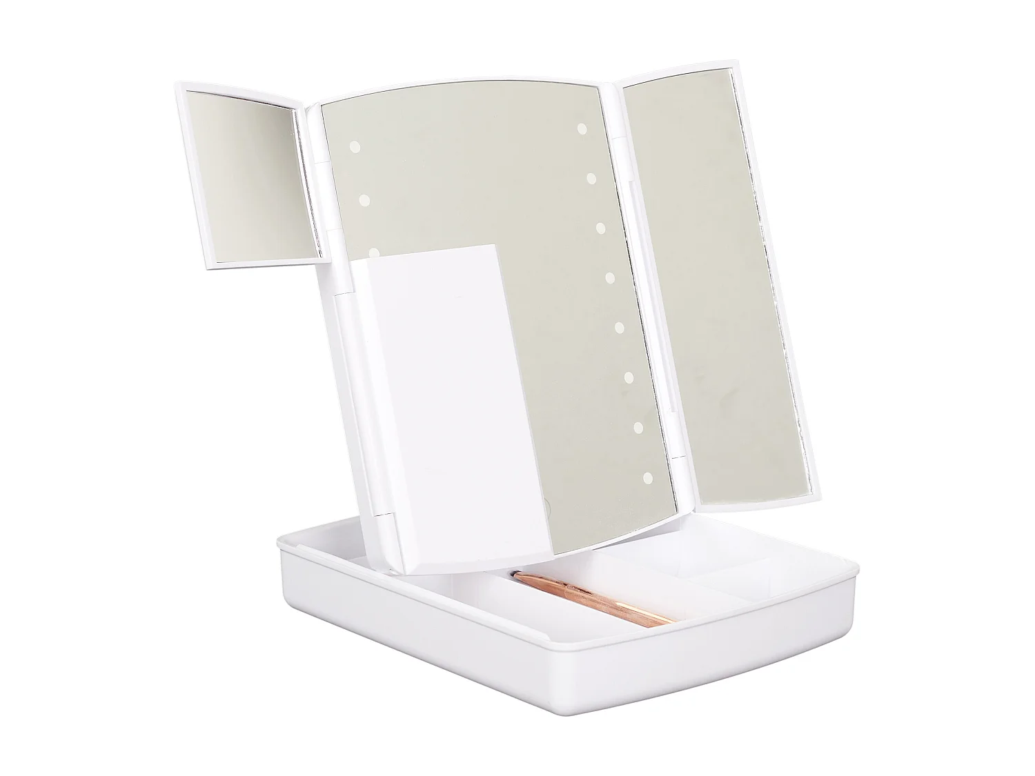 Miroir LED "Tiroir de Rangement" 24cm Blanc