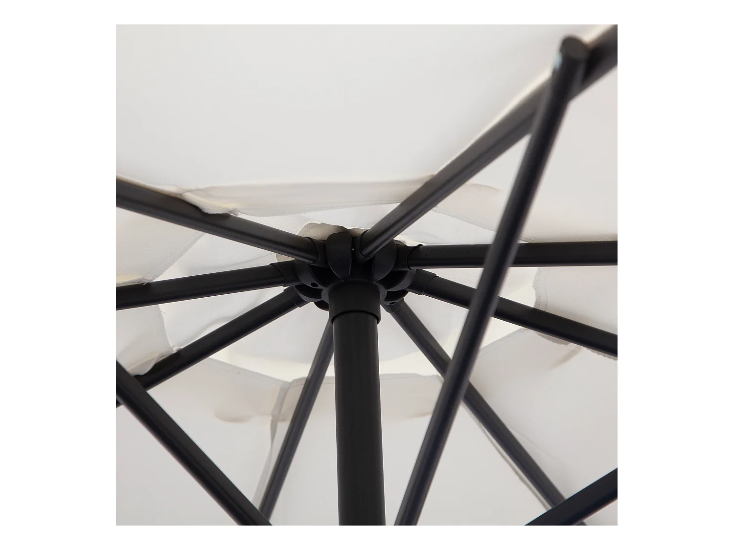 Zweefparasol met slinger, rond, 300 cm. Stalen palen en staanders, polyester doek