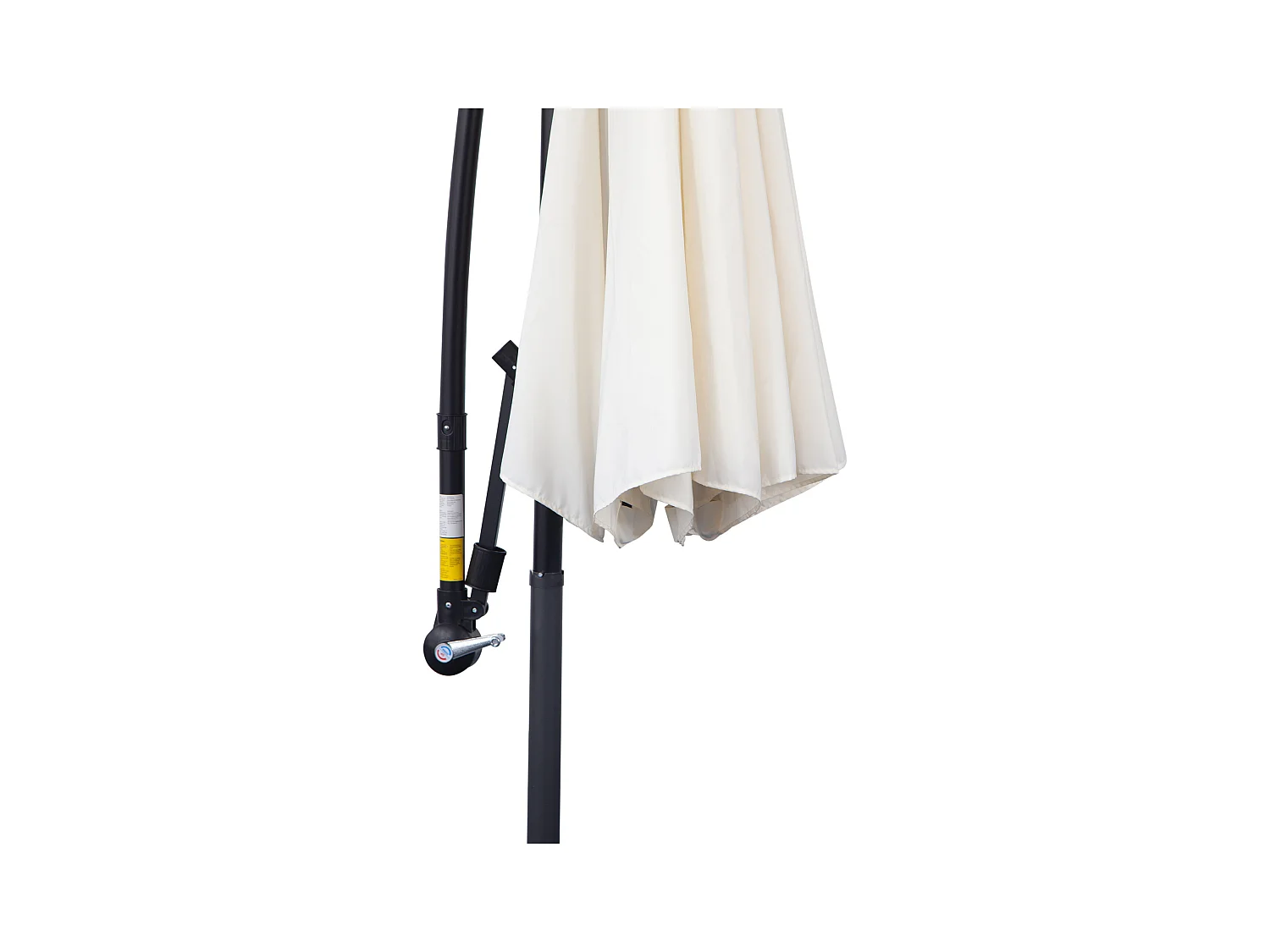 Zweefparasol met slinger, rond, 300 cm. Stalen palen en staanders, polyester doek