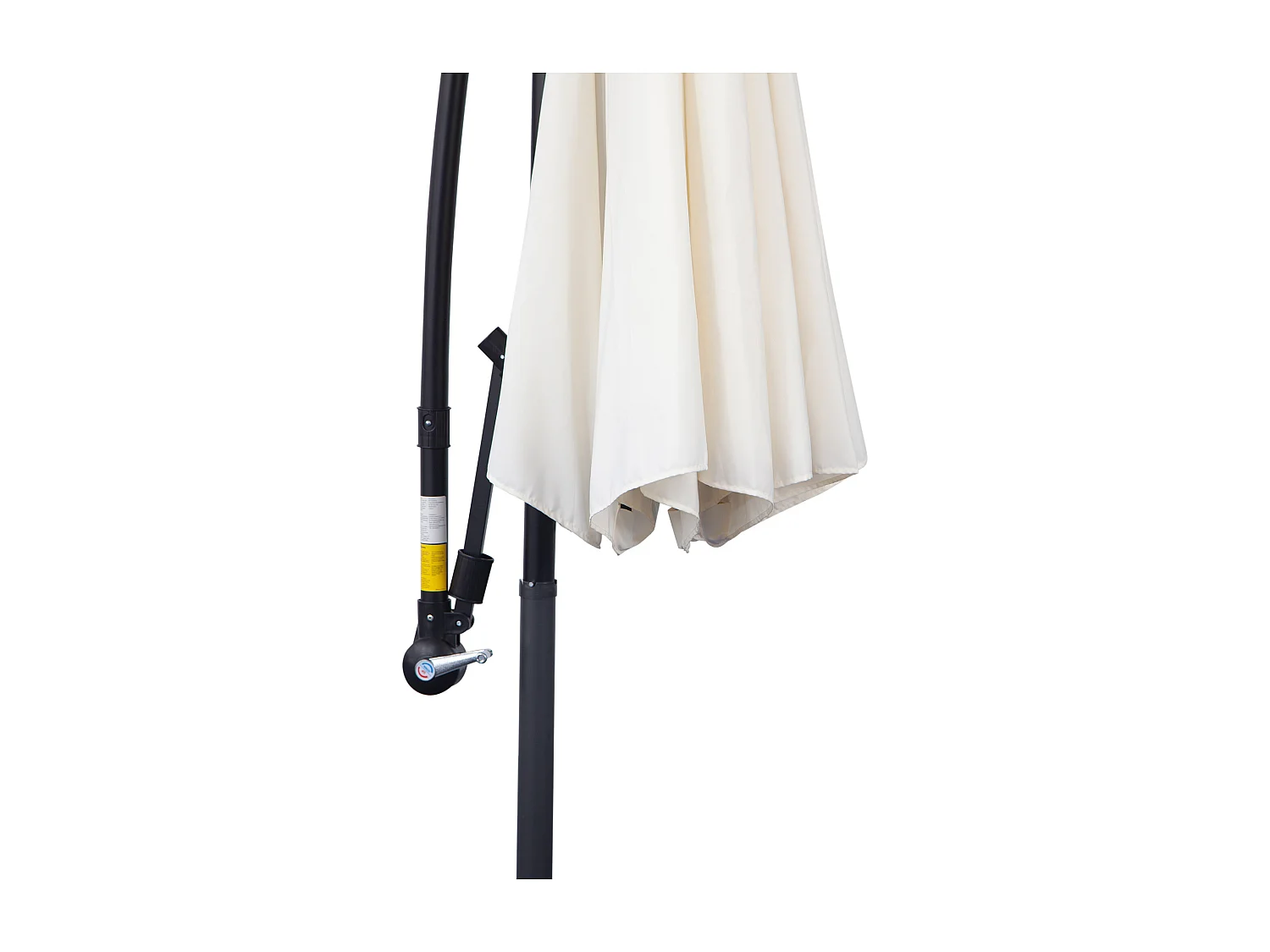 Zweefparasol met slinger, rond, 300 cm. Stalen palen en staanders, polyester doek