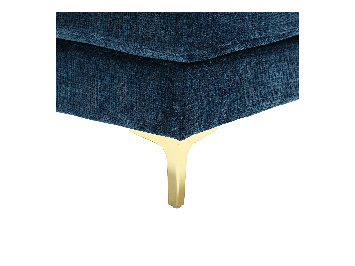 Canapé d'angle bleu - Canapé 4 places avec assises et coussins - pour salon et chambre