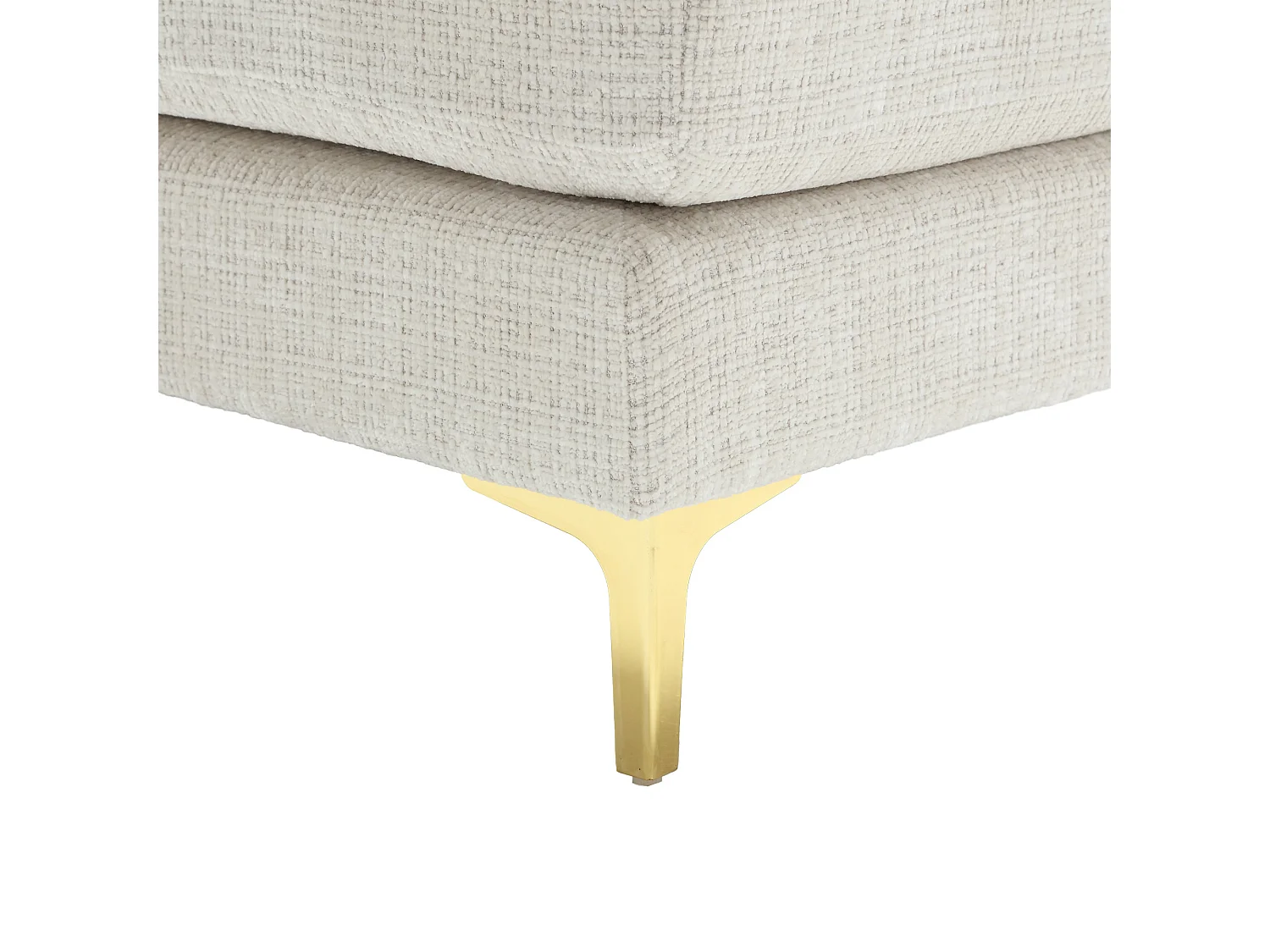 Sofá esquinero beige - Sofá de 4 plazas con asientos y cojines - para salón y dormitorio