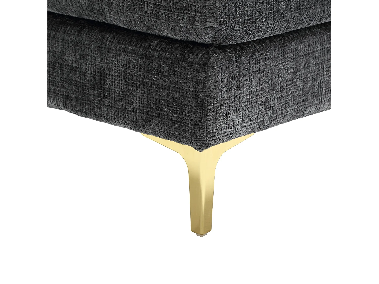 Canapé d'angle gris - Canapé 4 places avec assises et coussins - pour salon et chambre