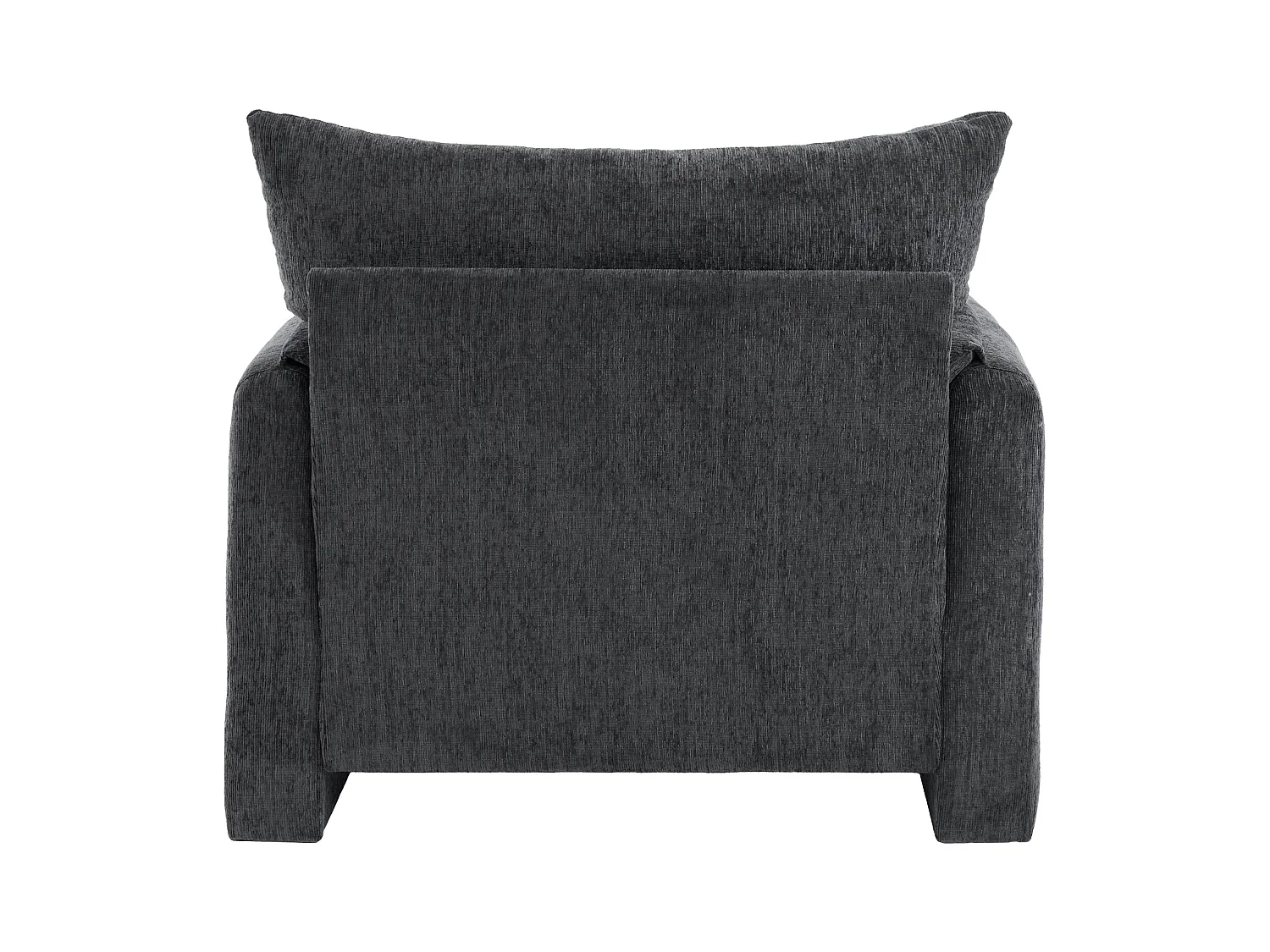 Graues gerades Sofa - Sofa mit Armlehnen und Rückenlehne - für Wohnzimmer und Schlafzimmer