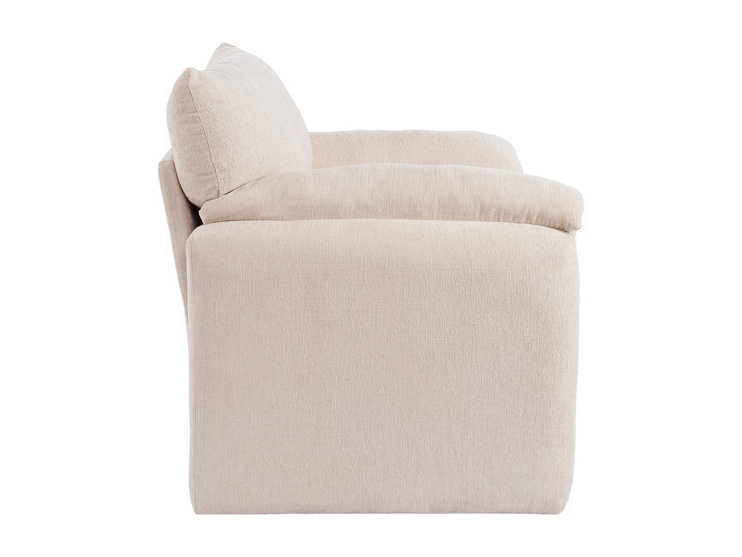 Canapé droit beige - Canapé avec accoudoirs et dossier - pour salon et chambre