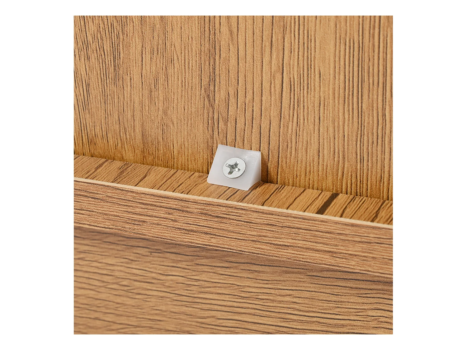 Meuble à chaussures naturel - Meuble à chaussures avec 1 tiroir et 3 portes - étagères réglables et rangement ouvert