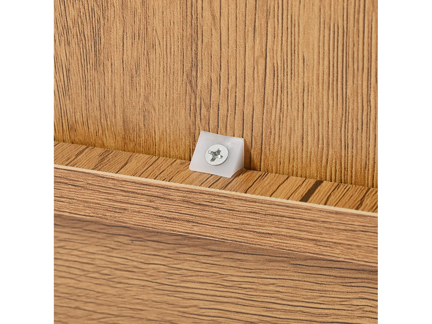 Meuble à chaussures naturel - Meuble à chaussures avec 1 tiroir et 3 portes - étagères réglables et rangement ouvert