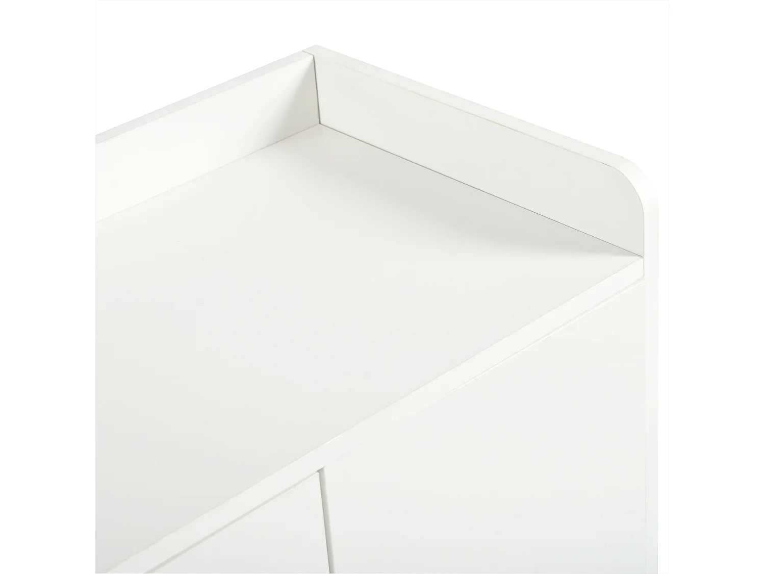 Meuble à chaussures blanc - Meuble à chaussures avec 1 tiroir et 4 portes - étagères réglables et rangement ouvert