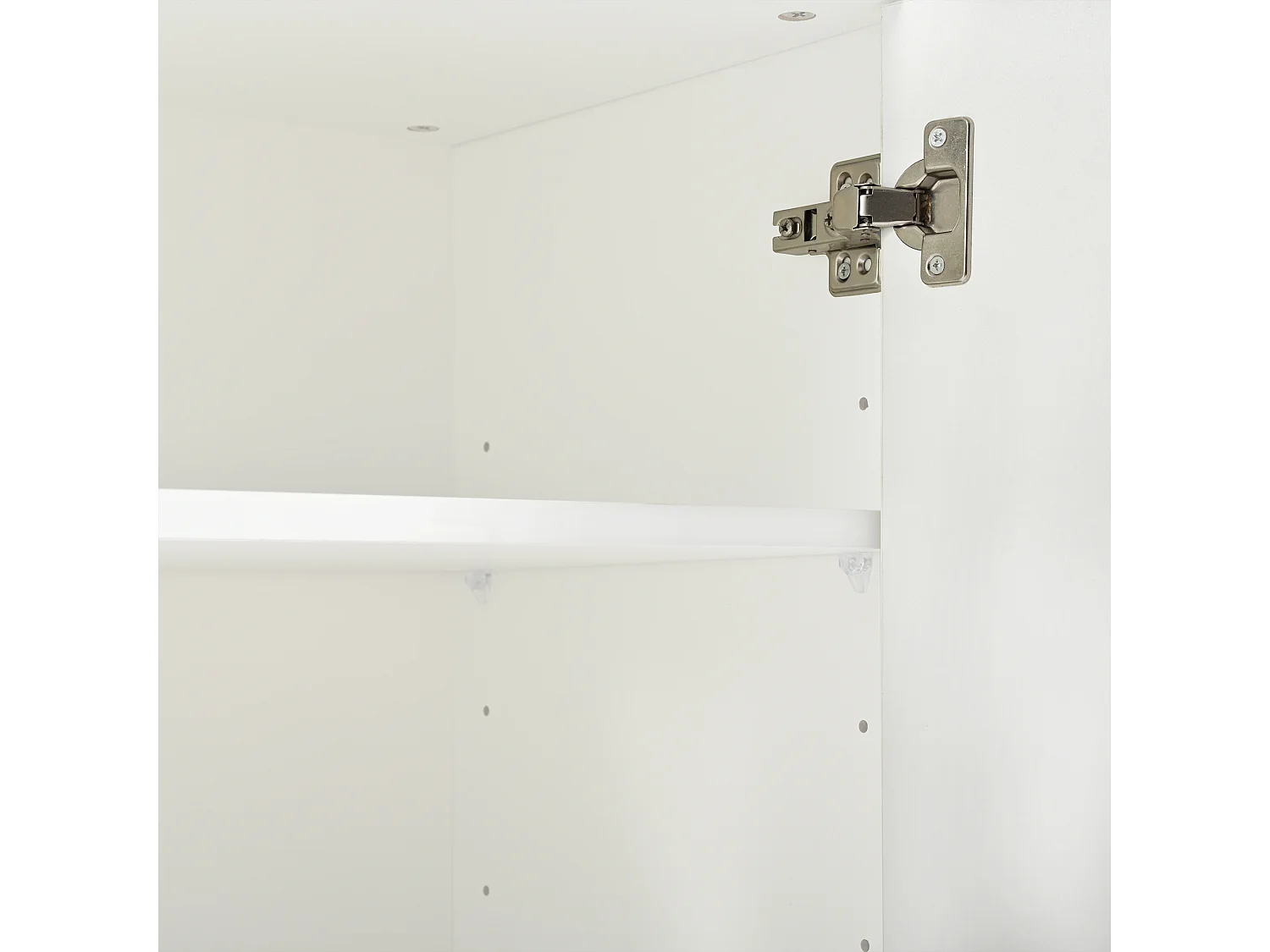 Meuble à chaussures blanc - Meuble à chaussures avec 1 tiroir et 4 portes - étagères réglables et rangement ouvert