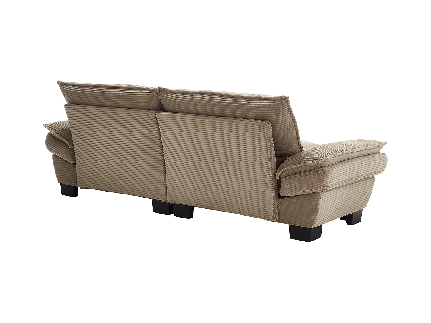 2-Sitzer-Sofa - Gerades Sofa mit Kissen - Khaki - für wohnzimmer und schlafzimmer