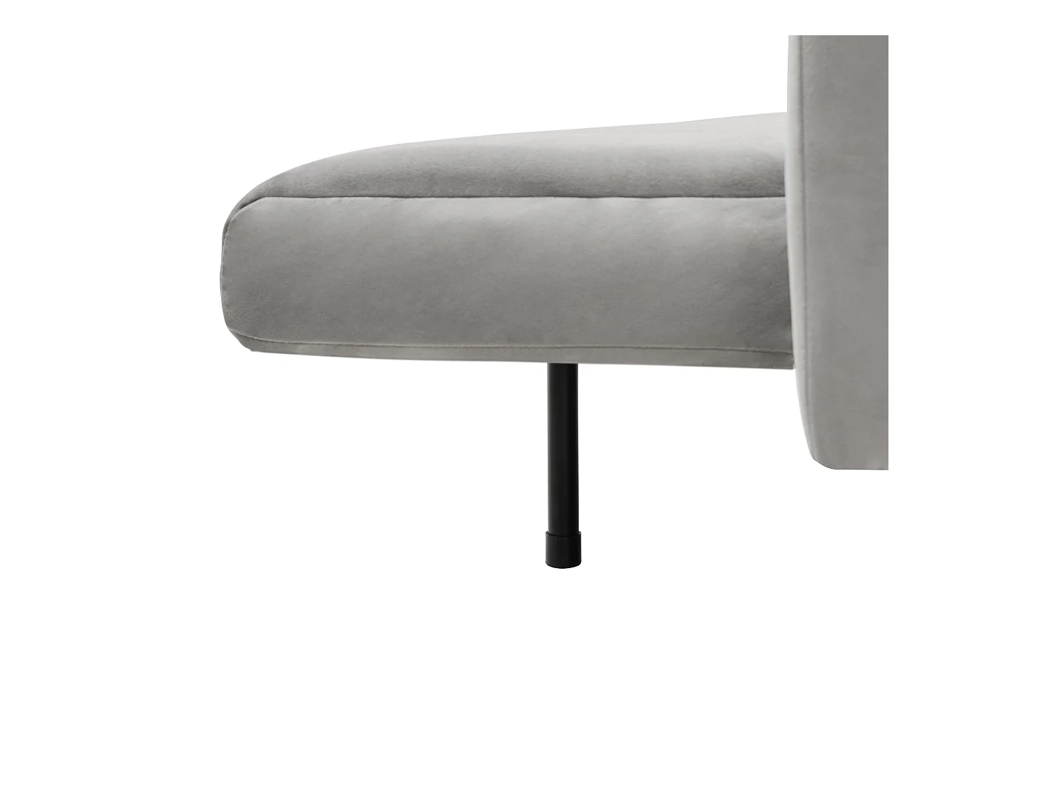 Graues gerades Sofa - Klappsofa mit verstellbarer Rückenlehne und Armlehnen - für wohnzimmer und schlafzimmer