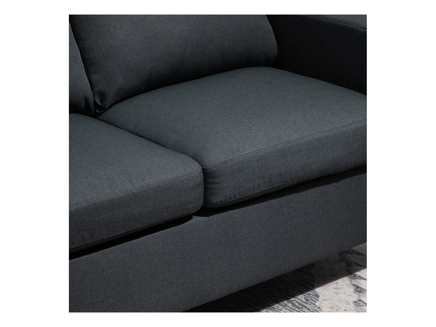Sofá esquinero gris - Sofá con chaise longue reversible y reposabrazos - para el salón