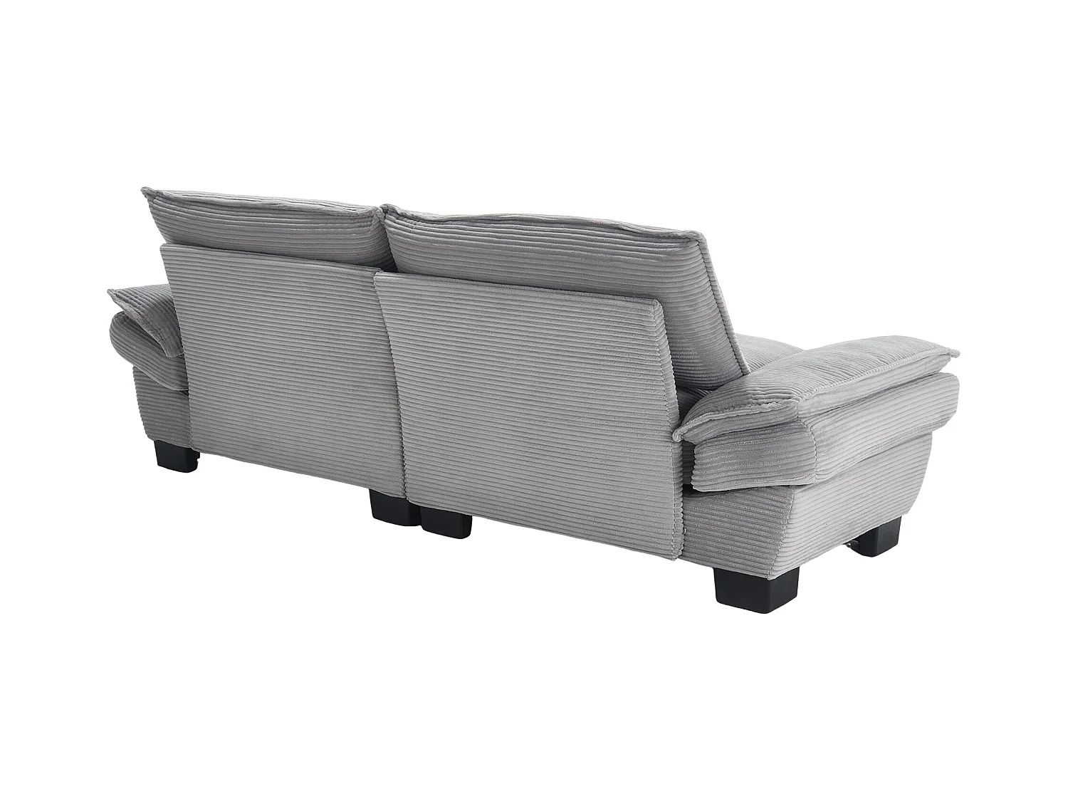 Sofa 2-osobowa - Sofa prosta z poduszkami - jasnoszara - do salonu i sypialni